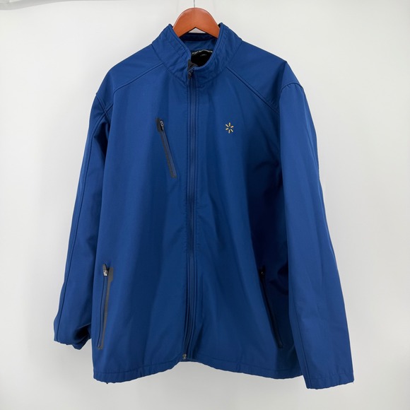 Port Authority Other - Port Authority Mens 2XL Soft Shell Jacket Blue Walmart Associate Spark Logo